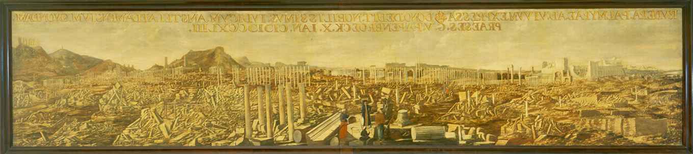 Gezicht op de ruïnes van Palmyra van Gerard Hofstede  (1693)