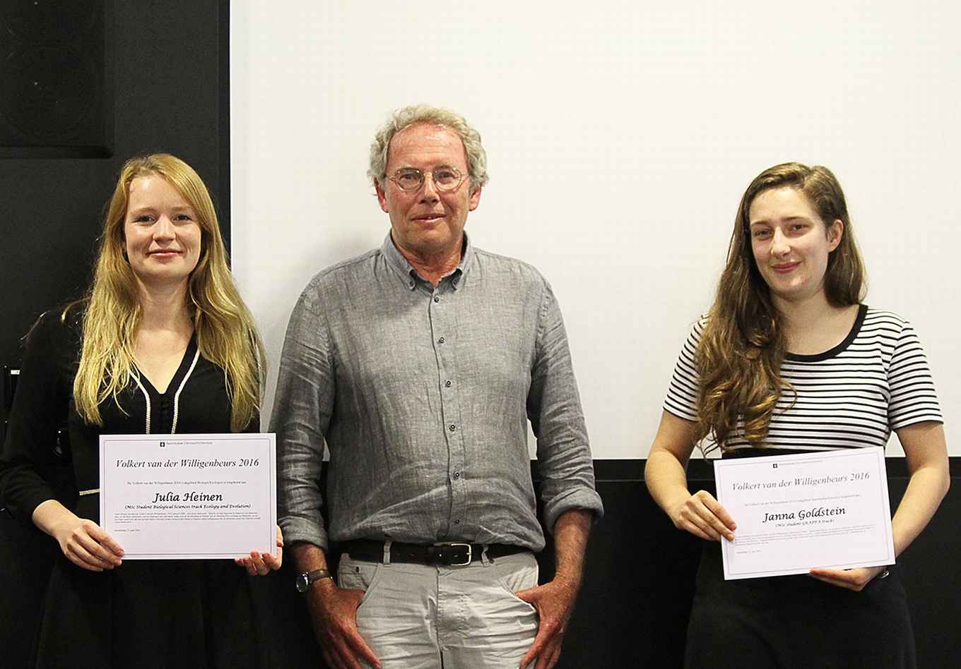 Uitreiking Volkert van der Willigenbeurs 2016